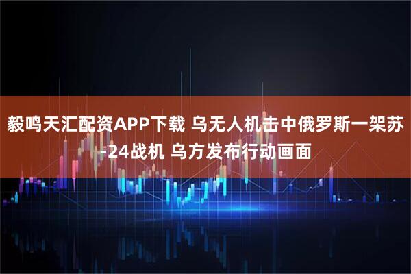 毅鸣天汇配资APP下载 乌无人机击中俄罗斯一架苏-24战机 乌方发布行动画面
