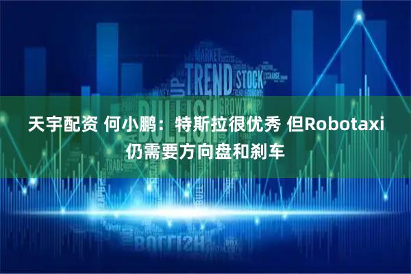 天宇配资 何小鹏：特斯拉很优秀 但Robotaxi仍需要方向盘和刹车