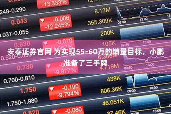 安泰证券官网 为实现55-60万的销量目标，小鹏准备了三手牌